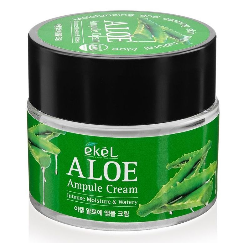 Алоэ крем купить. Крем для лица Ekel Aloe Ampoule Cream 70 мл. Ekel Aloe Ampoule Cream intense Moisture ампульный крем с алоэ, 70мл. Ekel крем для лица 100 мл алоэ.