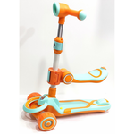 Детский самокат 3в1 (музыка, подсветка, дополнительные колёса)