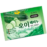 Juno - Peeling Soap Cucumber - косметическое мыло с экстрактом огурца, 150 г
