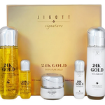 JIGOTT - подарочный набор для ухода за кожей лица с частицами золота Signature 24K Gold Essential Skin Care 3Set (тоник, эмульсия, крем)