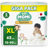 MOMI GIGA PACK - трусики-подгузники Standard/Monkey XL62   12-20 кг